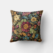 フローラカラフル刺繍模様 クッション (裏面)