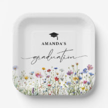 フローラカラフル卒業パーティ紙プレート