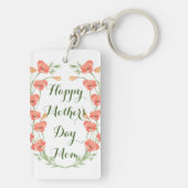 フローラカラフル可愛カスタムい母の日 キーホルダー (裏面)