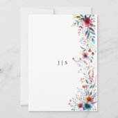 フローラカラフル夏 招待状 (裏面)