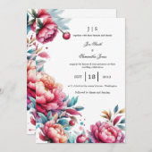 フローラカラフル夏 招待状 (正面/裏面)