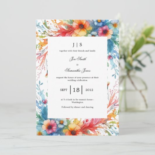 フローラカラフル夏 招待状 (スタンド正面)