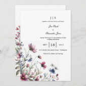 フローラカラフル夏 招待状 (正面/裏面)