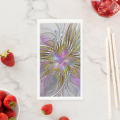 フローラカラフル抽象芸術フラクタル(ピンクと金ゴールド) (インサイチュ)