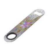 フローラカラフル抽象芸術フラクタル(ピンクと金ゴールド) スピード栓抜き (正面アングル)