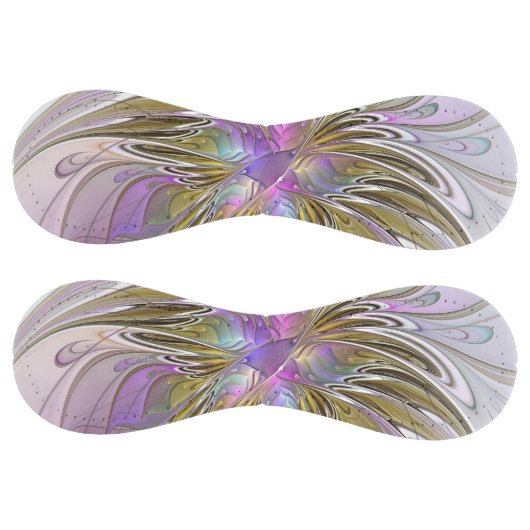 フローラカラフル抽象芸術フラクタル(ピンクと金ゴールド) ソフトボール (パネル)