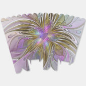 フローラカラフル抽象芸術フラクタル(ピンクと金ゴールド) フェイバーボックス (見開き)