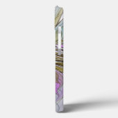 フローラカラフル抽象芸術フラクタル(ピンクと金ゴールド) Case-Mate iPhoneケース (裏面 / 左)