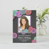 フローラカラフル曼荼羅写真卒業パーティー 招待状 (スタンド正面)