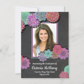 フローラカラフル曼荼羅写真卒業パーティー 招待状 (正面)