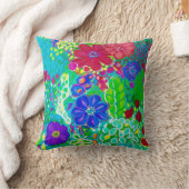 フローラカラフル枕がカラーでポッピング クッション (ブランケット)