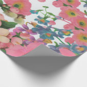 フローラカラフル植物花 ラッピングペーパー (角)