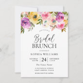 フローラカラフル水カラーブライダルシャワーブランチ 招待状 (正面)