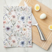 フローラカラフル水彩系ボタニカタオルセット キッチンタオル (四つ折り)