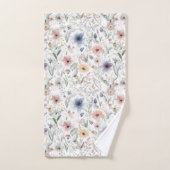 フローラカラフル水彩系ボタニカタオルセット バスタオルセット (ハンドタオル)