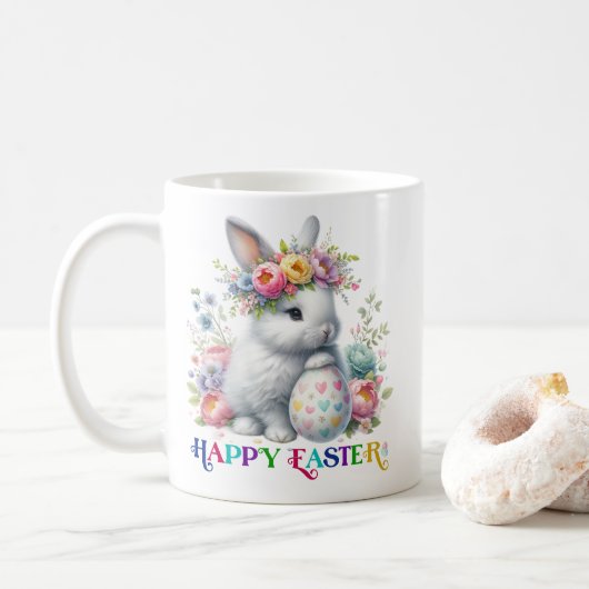 フローラカラフル砂糖スカル燃えるロウソク コーヒーマグカップ (ドーナツ)