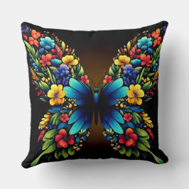 フローラカラフル翼を持つ蝶の一種 クッション