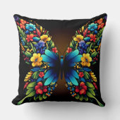 フローラカラフル翼を持つ蝶の一種 クッション (正面)