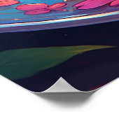 フローラカラフル茶を注ぐ茶碗 ポスター (角)