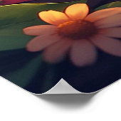 フローラカラフル茶を注ぐ茶碗 ポスター (角)