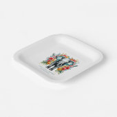 フローラカラフル象 ペーパープレート (傾斜あり)