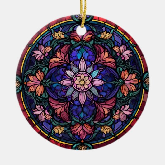 フローラカラフル運動性 セラミックオーナメント (正面)