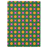 フローラカラフル黄色の花のパターン クリップボード (裏面)