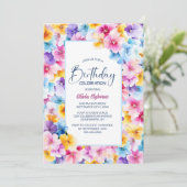 フローラカラフルAny Age Birthday Party 招待状 (スタンド正面)