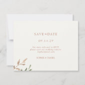 フローラカラー写真結婚の発表カード 案内状 (裏面)