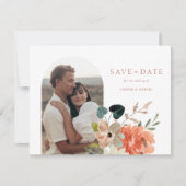 フローラカラー写真結婚の発表カード 案内状 (正面)