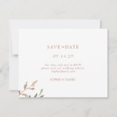 フローラカラー写真結婚の発表カード 案内状 (裏面)