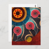 フローラカラー抽象芸術ベクターアートポストカード ポストカード (正面/裏面)