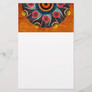 フローラカラー抽象芸術ベクトルアート文房具 便箋