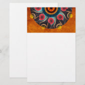 フローラカラー抽象芸術ベクトルアート文房具 便箋 (正面/裏面)