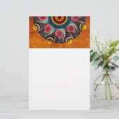 フローラカラー抽象芸術ベクトルアート文房具 便箋 (スタンド正面)