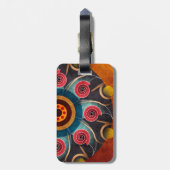 フローラカラー抽象芸術ベクトルアート ラゲッジタグ (裏面縦)