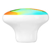 フローラカリフォルニアポピズワイルドフラワーズオレンジピンク セラミックノブ (側面)