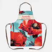 フローラカリフォルニアポピーの花 エプロン (正面)