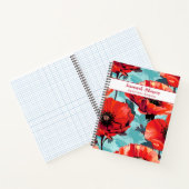 フローラカリフォルニアポピーの花 ノートブック (内部)