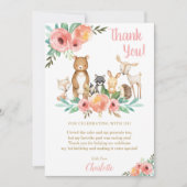 フローラカワイイ森の動物少女誕生パーティー サンキューカード (正面)