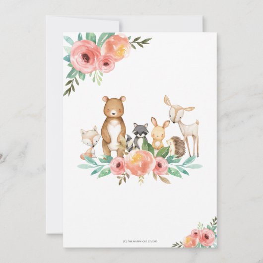 フローラカワイイ森の動物少女誕生パーティー サンキューカード (裏面)