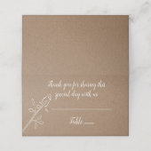 フローラカントリーバラブラウン結婚クラフトズサンキュー プレイスカード (外部開封)