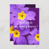 フローラカード、私のメイド・オブ・オーナー(花嫁付き添い人) 招待状 (正面/裏面)