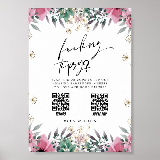 フローラカーネーションがバーテンダーのサイン結婚を教える ポスター (正面)