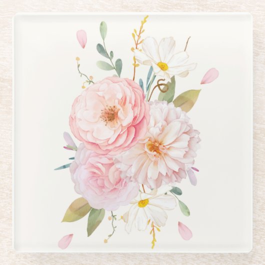 フローラガラスのコースター ガラスコースター (正面)