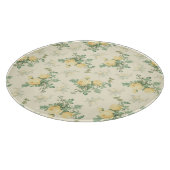 フローラガラス丸いカッティングボード黄色いバラ カッティングボード (角)