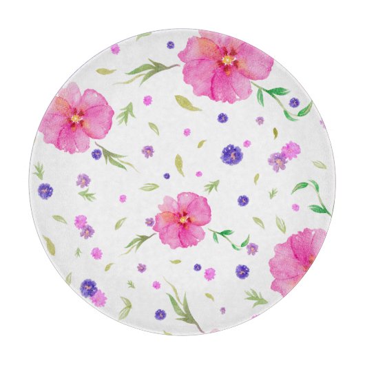 フローラガラス切断板 – 自然ギフトfor Her カッティングボード (正面)