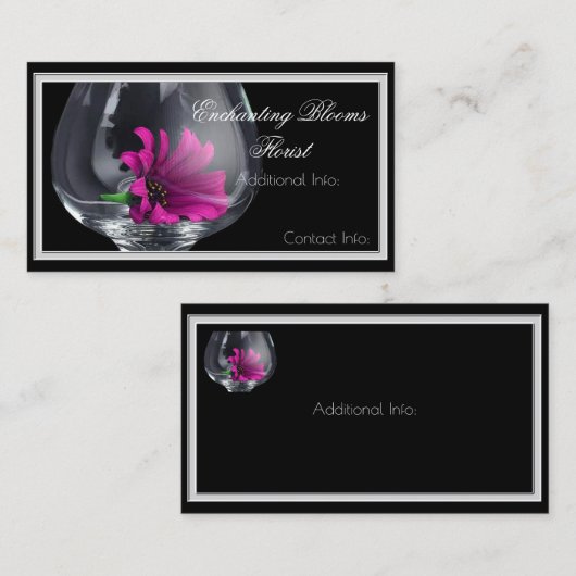 フローラガラス名刺 名刺 (正面/裏面)