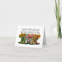 フローラガーデニングウェルズノートカード サンキューカード