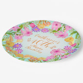 フローラガーデンアクア ペーパープレート (アングル)